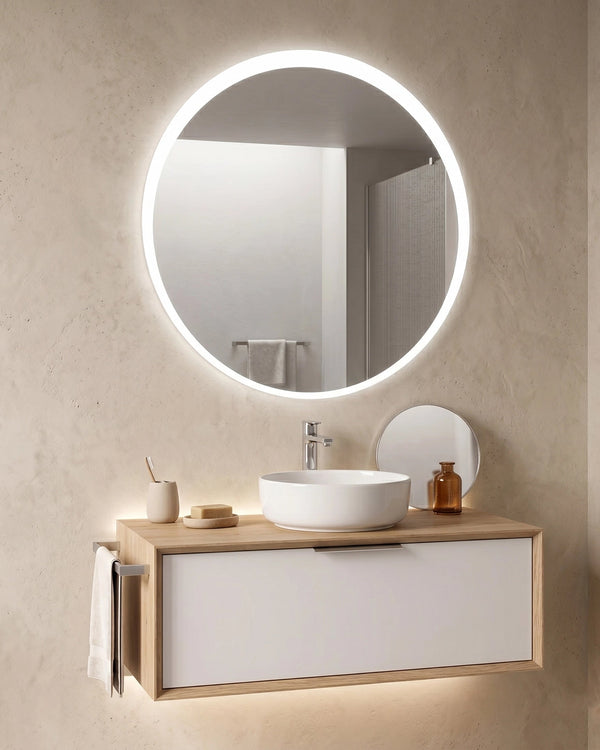 Specchio 90 cm retroilluminato tondo