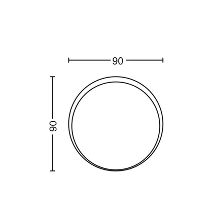 Specchio 90 cm retroilluminato tondo