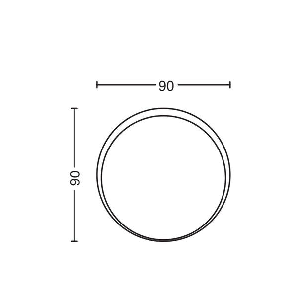 Specchio 90 cm retroilluminato tondo
