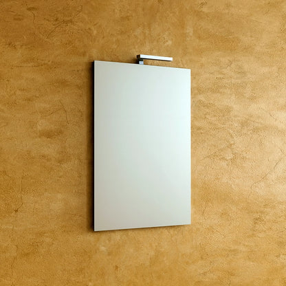 Specchio Bagno 50x70 con Lampada e telaio eko in lamiera zincata