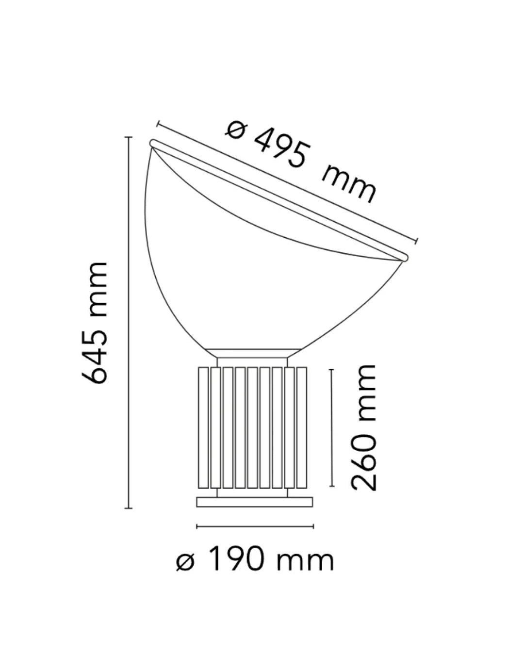 Flos Taccia Lampada da tavolo nero con dimmer F6602030