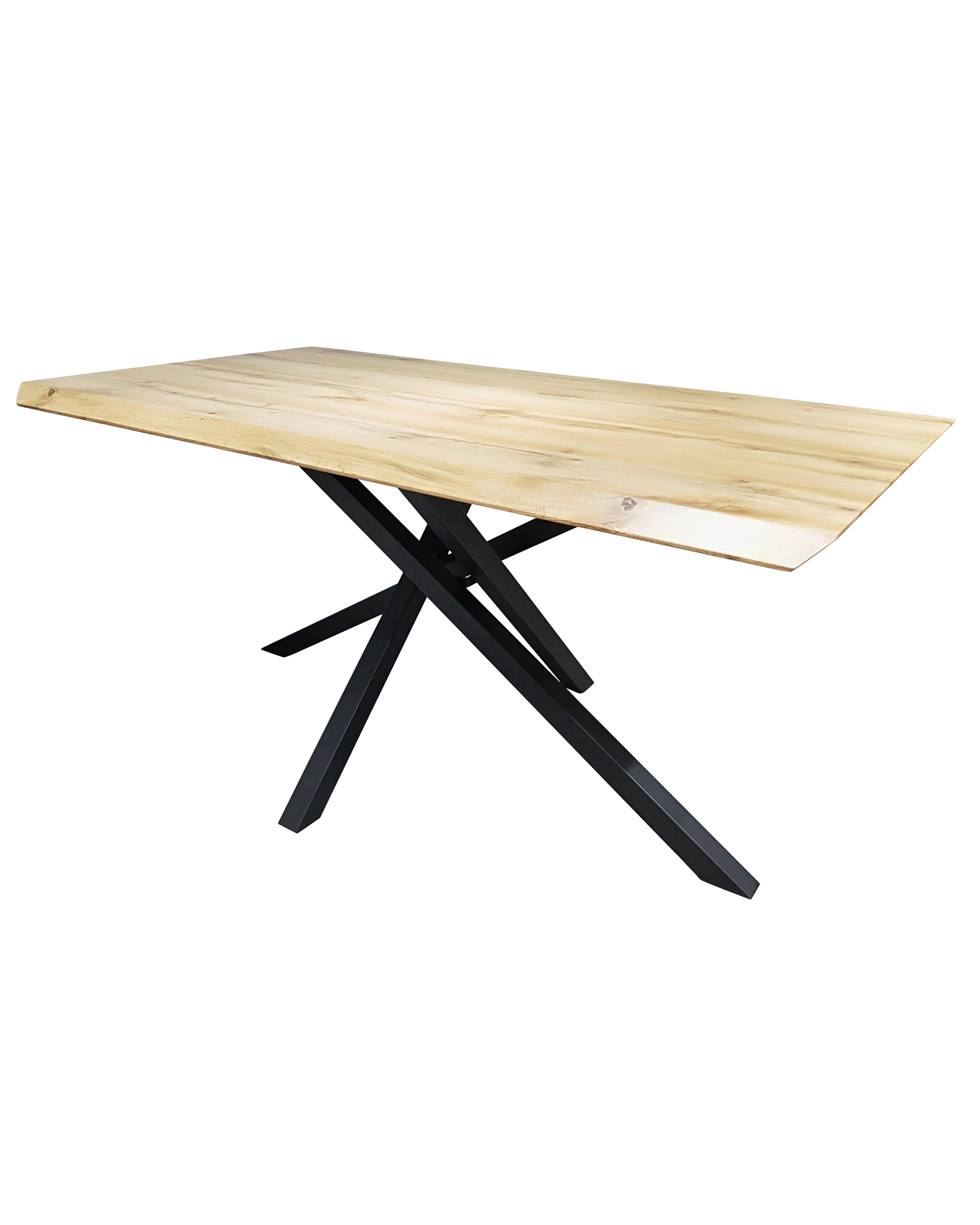 Tavolo da Pranzo Legno e Metallo Nordik 160x90 con Gambe ambientato in spazio living con arredi coordinati - Exagonshop