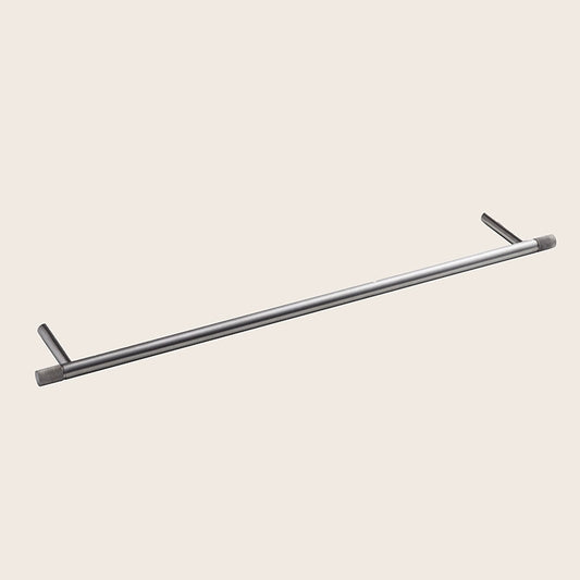 Treemme 22mm portasciugamani 50 cm a muro in acciaio in acciaio inox e satinato montato a parete, vista del design e...