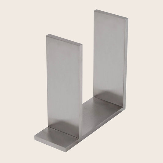 Treemme 5mm portarotolo a muro doppio acciaio satinato in acciaio inox montato a parete, vista del design e della...