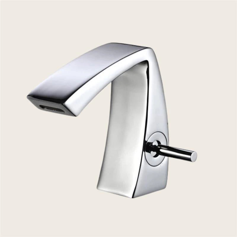 Treemme Arche IT0222CCAHZZ miscelatore bidet con leva stick Cromo Lucido, vista frontale della maniglia e della bocca di...