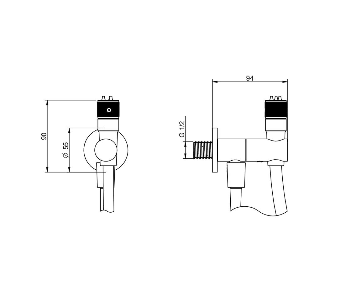 Treemme Idroscopino per WC nichel spazzolato RWIT6565NF05