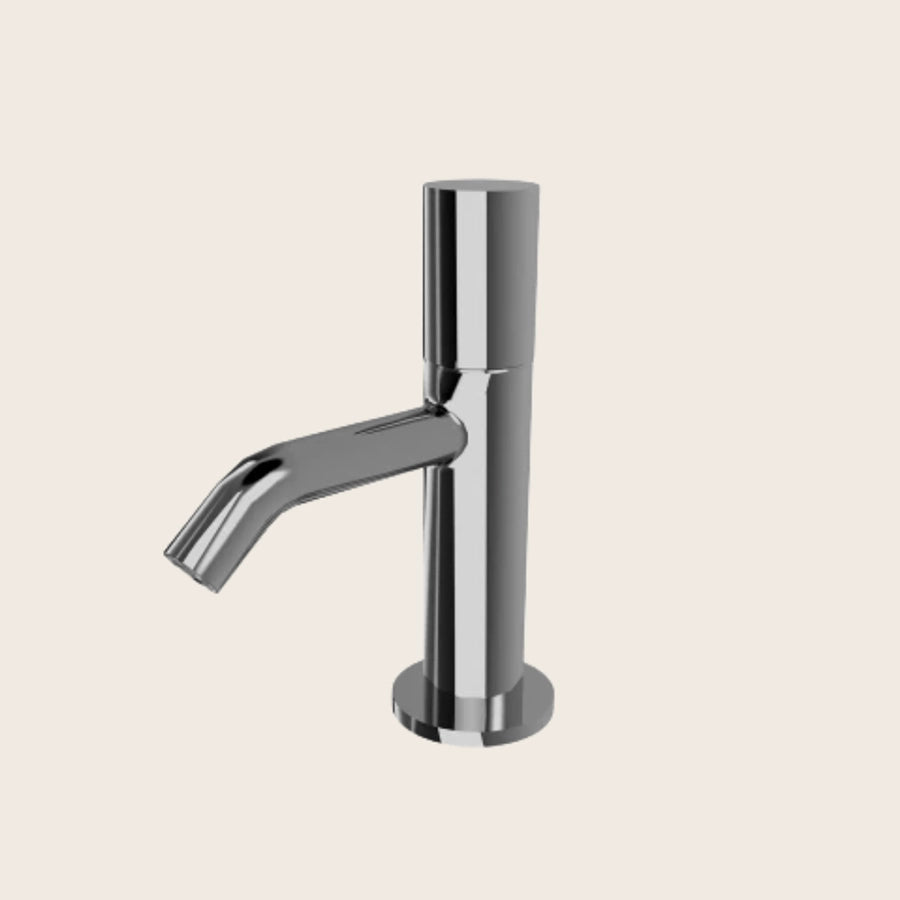 Treemme T30 IT5B22CCZTZZ miscelatore monocomando bidet in Cromo Lucido in ottone e cromato, vista frontale della maniglia...