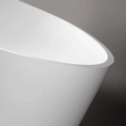Treesse Carezza vasca 180x85 freestanding bianco opaco, dettaglio ravvicinato della texture antiscivolo