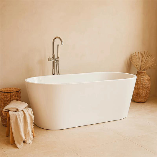 Vasca 170x80 Brooklyn freestanding in acrilico bianco lucido