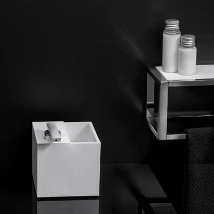 Dispenser sapone liquido con Portaspazzolini cromo Bianco The Grid 2680104 Cosmic