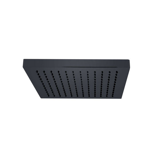 New Line Soffione Doccia 20x20 Cm Quadro In Abs Nero Opaco