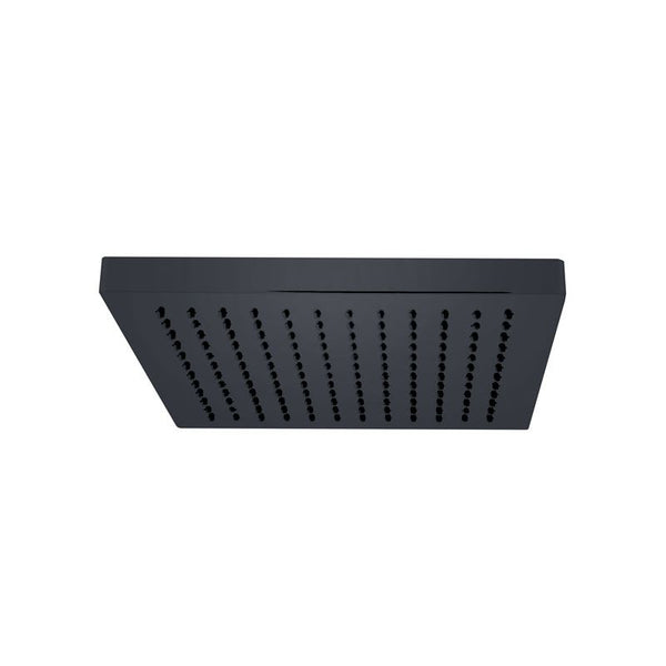 New Line Soffione Doccia 20x20 Cm Quadro In Abs Nero Opaco