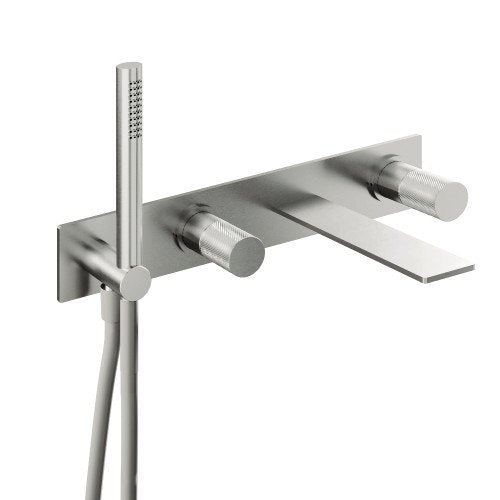 Treemme 3.6 RWIT9AD7IS21 miscelatore vasca monocomando a muro senza parte ad incasso inox satinato