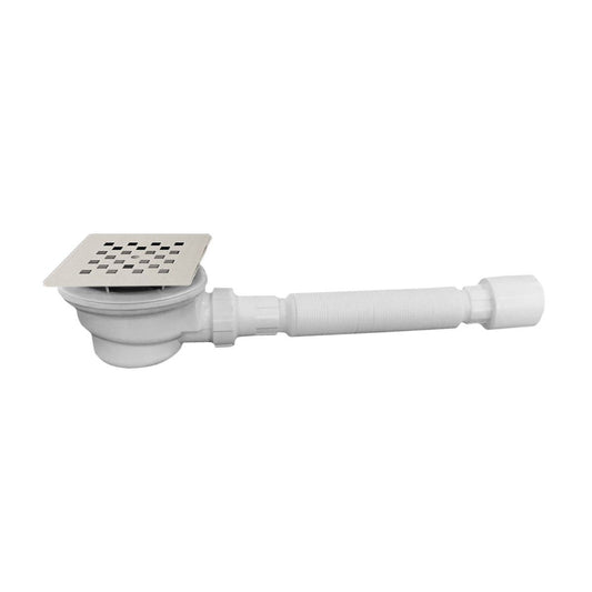 NEW LINE piletta per piatti doccia R4 e RP3 con copripiletta in acciaio cromo