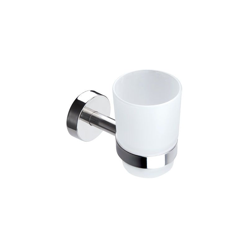 New Line M5 Bicchiere Portaspazzolini tondo In Acciaio Inox cromo