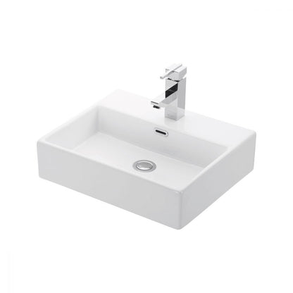 New Line B3 Lavabo lavamani 50x42 rettangolare Sospeso In Porcellana Bianco