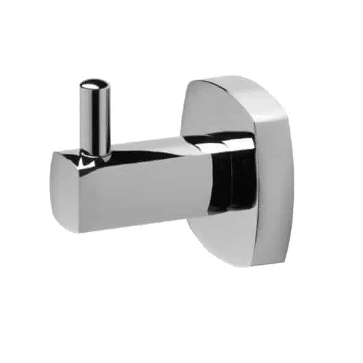 Appendino a muro in acciaio Cromato Trend Ares Cromo montato a parete, vista del design e della finitura