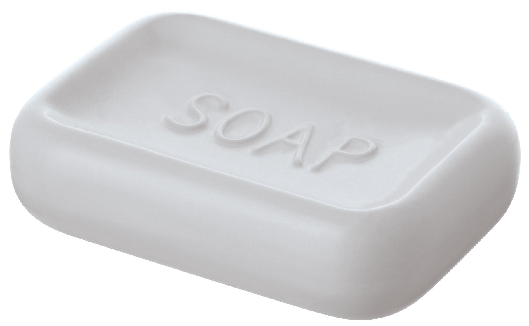 Set accessori bagno bianco in Ceramica Bingo 3 pz, retro con sistema di fissaggio a parete - Exagonshop