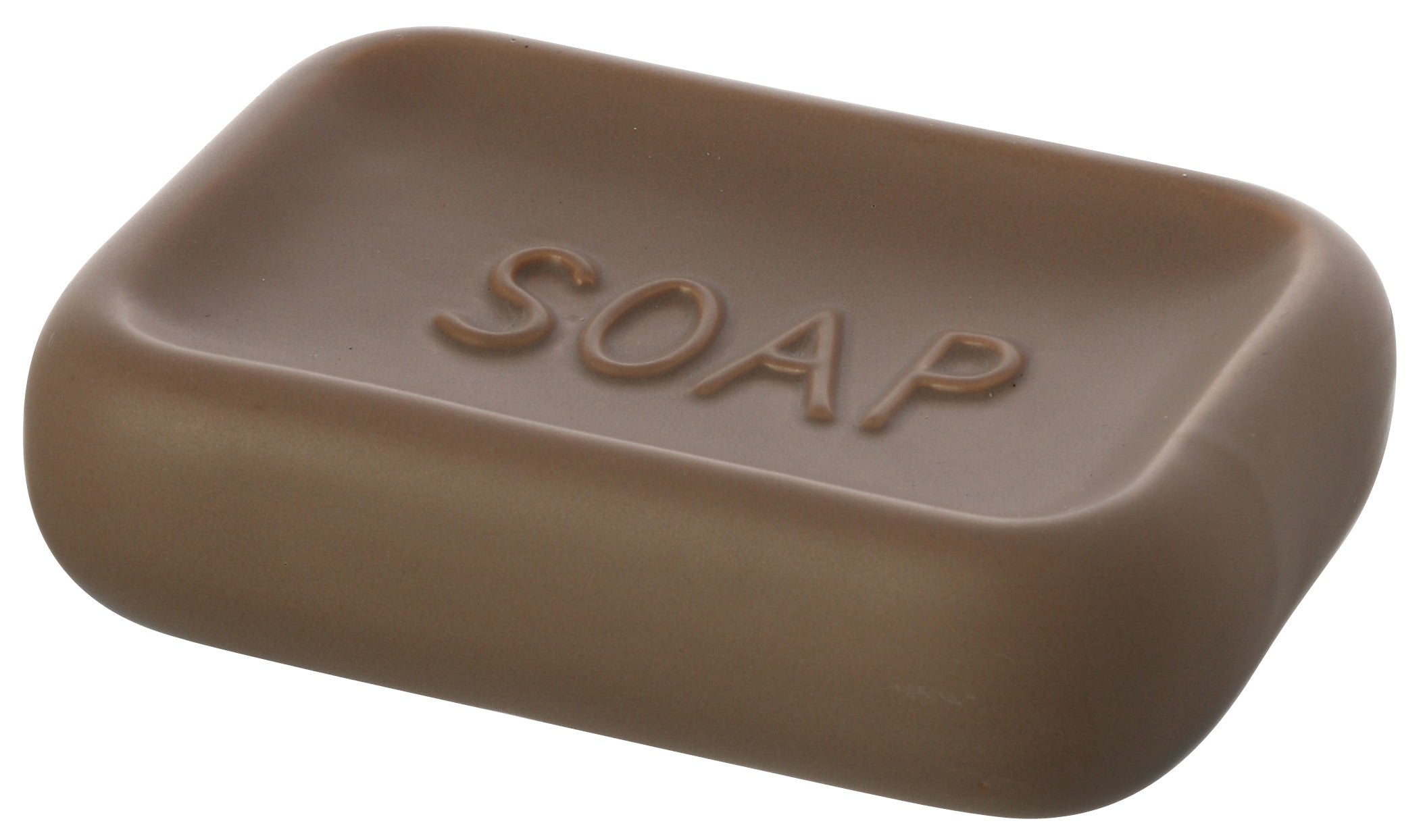 Set accessori bagno in Ceramica tortora Bingo 3 pz, vista laterale del profilo a muro - Exagonshop
