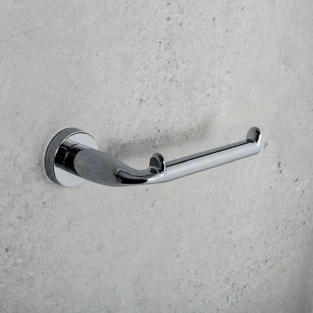 Colombo Basic set accessori bagno portasciugamani 5pz Cromo, retro con sistema di fissaggio a parete - Colombo Design