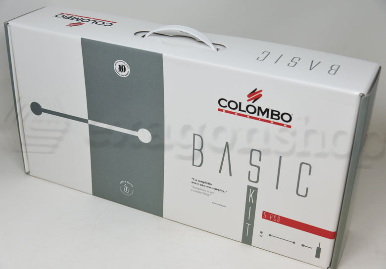 Colombo Basic set accessori bagno portasciugamani 5pz Cromo montato a parete, vista del design e della finitura - Colombo...