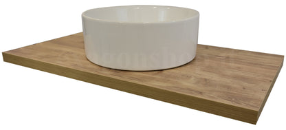 Mensolone per lavabo 100x46 da appoggio in Nobilitato Truciolare senza lavabo senza staffe aramo light