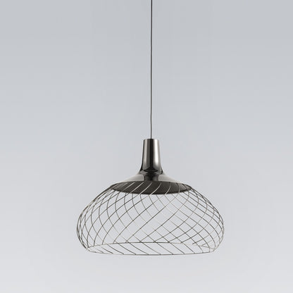 Linea Light Stilnovo Mongolfier P3 Lampada a sospensione nero goffrato