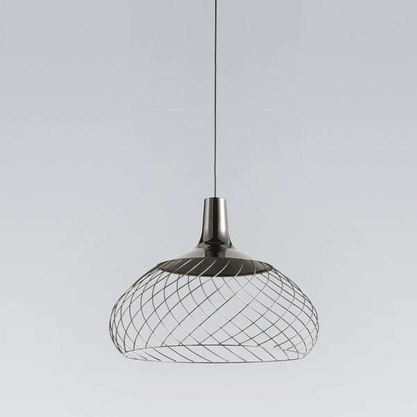Linea Light Stilnovo Mongolfier P3 Lampada a sospensione nero goffrato