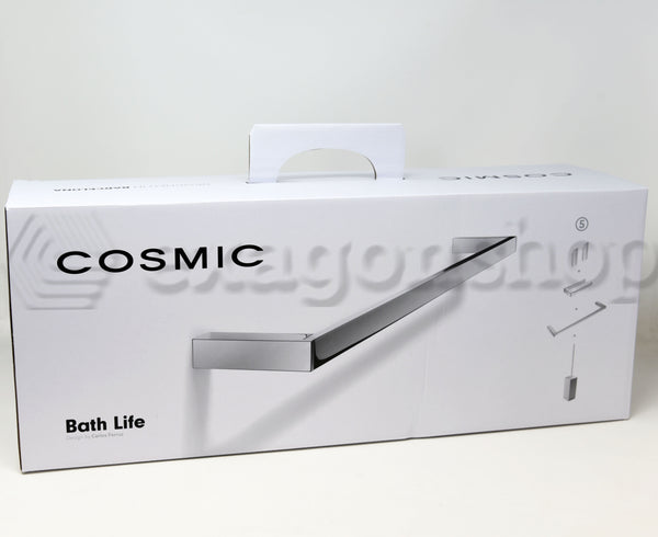 Cosmic Bathlife Set Accessori bagno Portarotolo Portasalviette Portascopino terra o muro 2 appendini cromo lucido