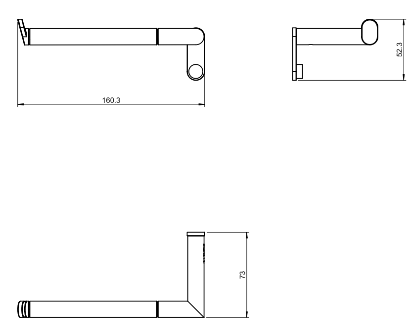 Pomd'or Micra Set Accessori bagno Portasalviette 5pz cromo montato a parete, vista del design e della finitura...