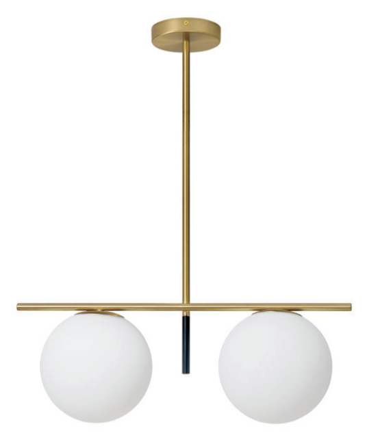 Miloox Jugen Lampada A Sospensione 2 Luci 20 Cm in vetro, vista posteriore con attacco elettrico