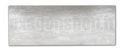 Mensola per lavabo d'appoggio 120x46 senza foro senza staffe effetto legno grigio