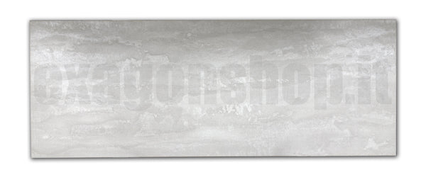 Mensola per lavabo d'appoggio 120x46 senza foro senza staffe effetto legno grigio