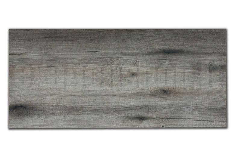 Mensola 60x46 per lavabo appoggio grigio senza foro senza Rovere Fossile, vista dall'alto del piano con lavabo - Exagonshop