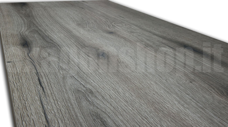 Mensola 60x46 per lavabo appoggio grigio senza foro senza Rovere Fossile, dettaglio ravvicinato della finitura e del...