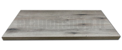 Mensola per lavabo d'appoggio 80x46 senza foro senza staffe effetto legno Rovere Fossile