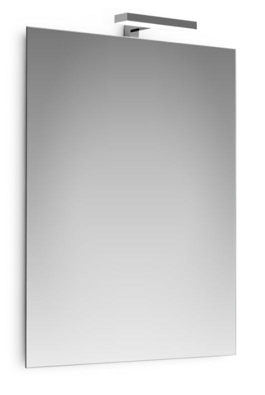 Specchio Bagno 50x70 con Lampada e telaio eko in lamiera zincata