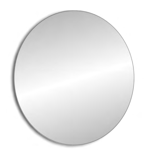 Specchio 70 cm Bagno tondo con telaio eko in lamiera zincata ambientato in bagno moderno con specchio e accessori...