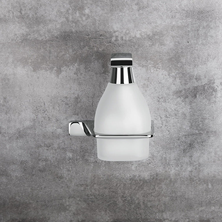 Colombo alize dispenser destro a muro in vetro acidato montato a parete, vista del design e della finitura - Colombo Design