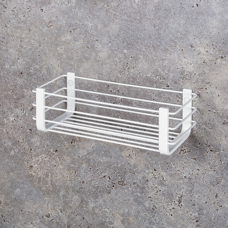 Colombo Design Porta Oggetti rettangolare per doccia e in opaco installato in bagno moderno con ante in vetro temperato