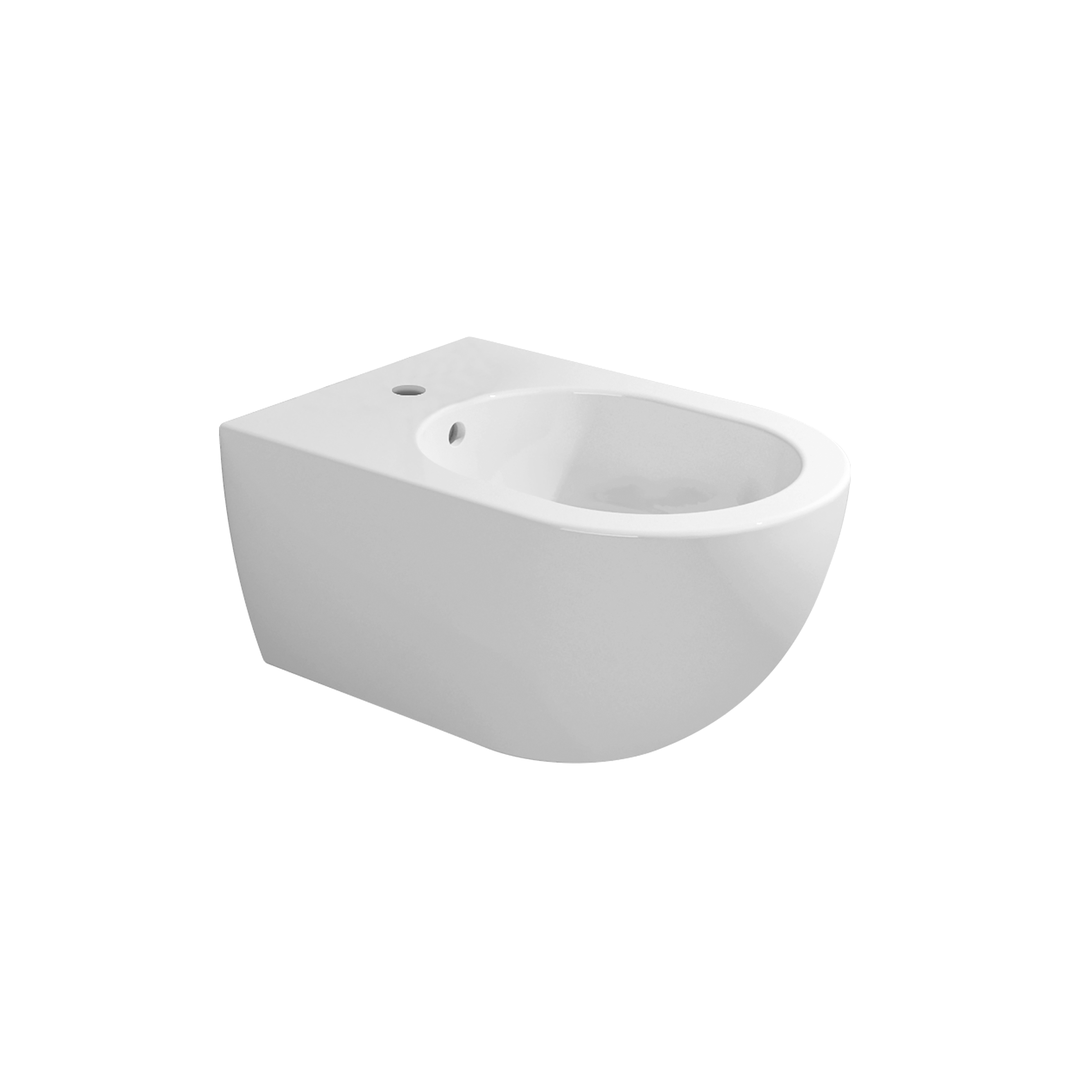 Ceramica Flaminia App bidet sospeso monoforo in ceramica 00 Bianco, vista frontale su sfondo bianco