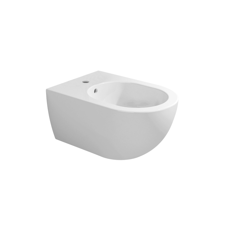 Ceramica Flaminia App bidet sospeso monoforo in ceramica 00 Bianco, vista frontale su sfondo bianco