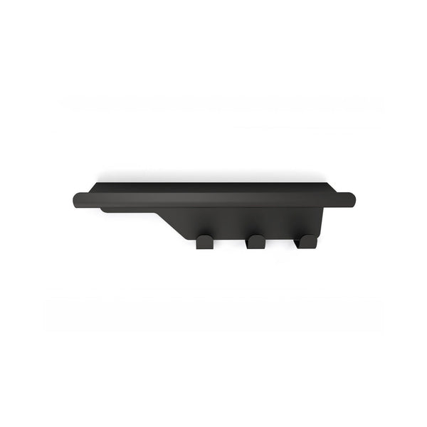 Koh-I-Noor Piega 7500n Appendino Triplo Con Ripiano In Acciaio nero Opaco