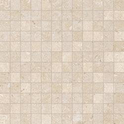 Rivestimento decoro mosaico 30x30 in pasta bianca 10mm Sabbia, superficie e texture ravvicinata del gres