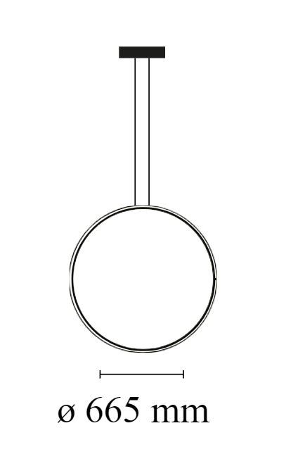 Flos Arrangements Round Medium Lampada a Sospensione Nero, particolare del diffusore luminoso