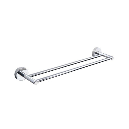 New Line N2 Portasciugamani 60 Cm tondo Doppio In Acciaio Inox Cromo