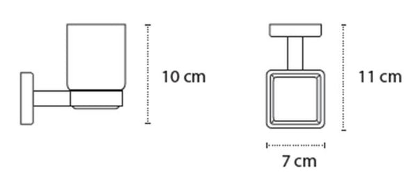 New Line M3 Bicchiere Portaspazzolini In Acciaio Inox Nero Opaco