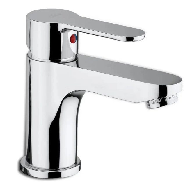 Paffoni Blu coppia miscelatori lavabo e bidet con scarico, vista frontale su sfondo bianco