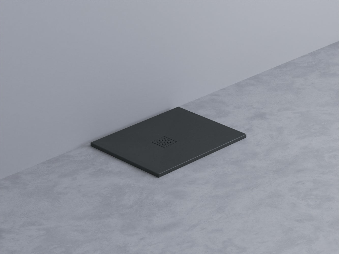 Cielo Infinito Piatto Doccia 70x90 H.3 Cm Da Appoggio O in ceramica visto dall'alto con superficie e piletta di scarico