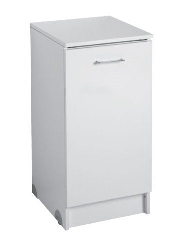 Colavene mobile con asse da stiro 45x50 H.90 e anta con in lucido installato su lavello, vista della bocca e della leva